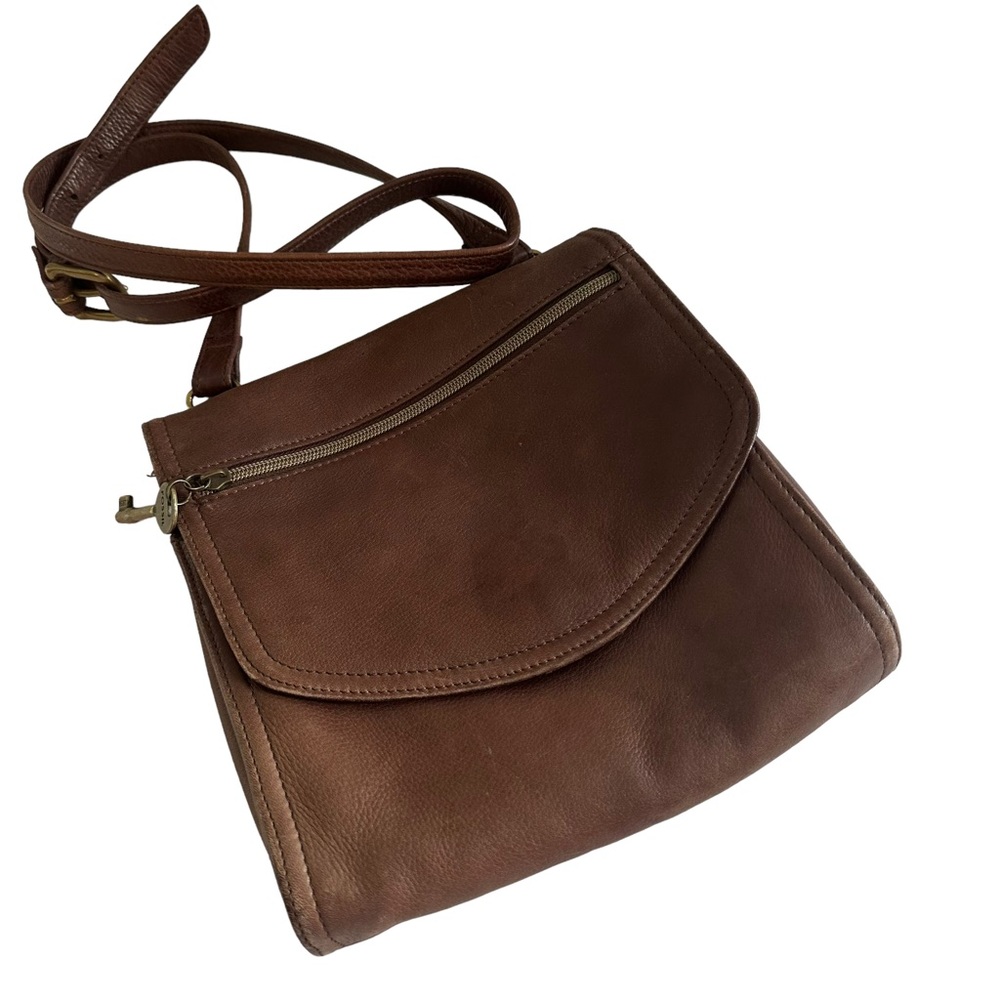 Distressed Fossil Crossbody